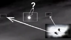 Are two Black Hawk helicopters escorting UFOs? 