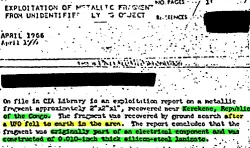 CIA report on UFO wreckage found